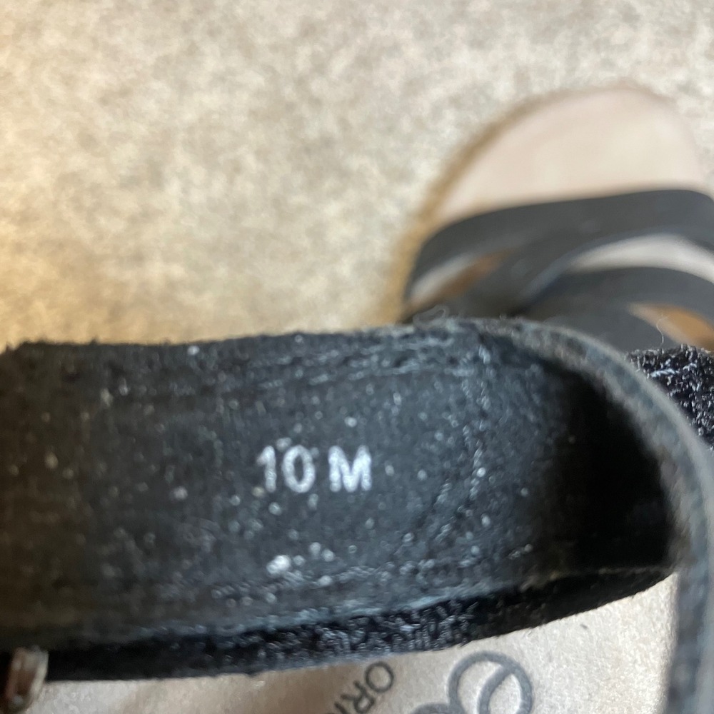 Earth Origins Womens Black Multi Strap Comfort Sandals 10M Hook Loop Adjustable - Picture 8 of 8